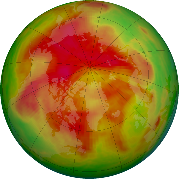 Arctic ozone map for 15 April 1982